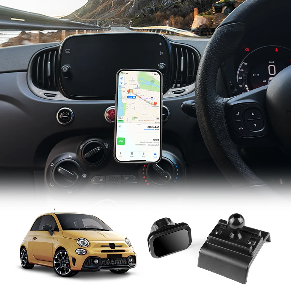 For Abarth 595 695 2012 2013 2014 2015 2016-2024 Fiat 500 500C 2008-2024 Car Magnet Holder ﻿Telephone Stand Bracket for iphone