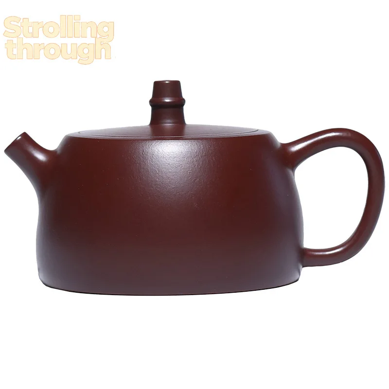 

Чайник из чёрного фарфора (чжися), имитация нефрита, фиолетовый, с эффектом киновари, 180 мл, для чайной церемонии, подарочный, с гравировкой, одиночный чайник