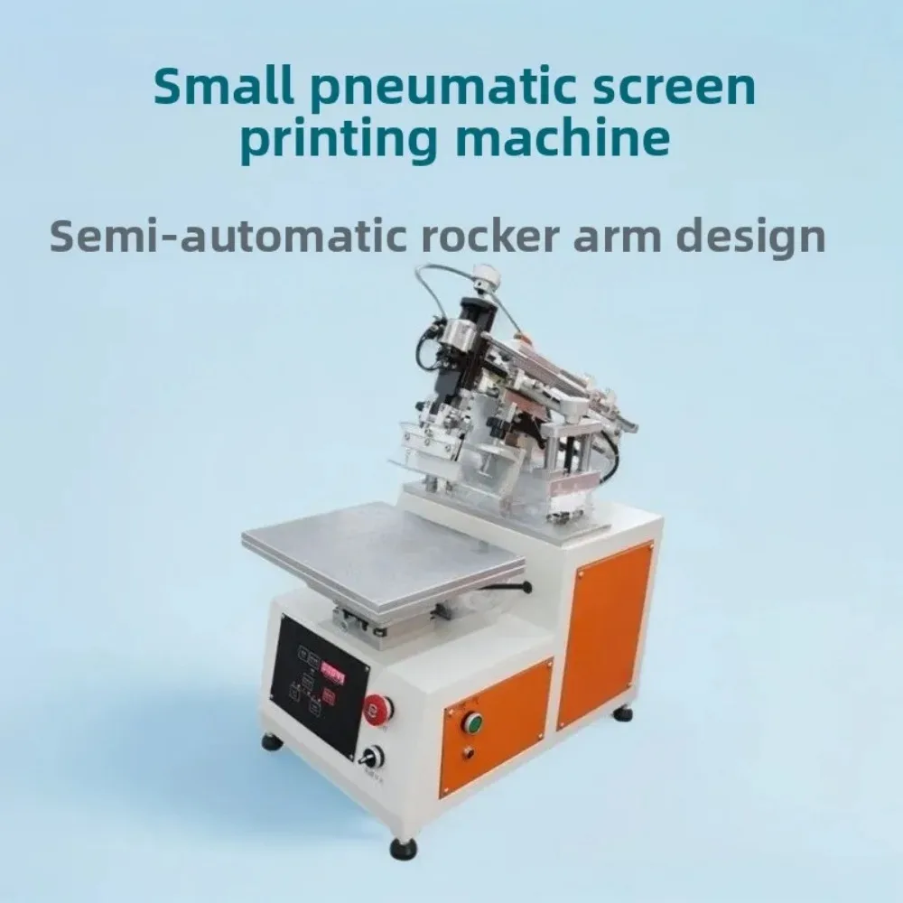 Small flat pneumatic screen printing machine Semi-automatic desktop plastic packaging processing screen printing machine