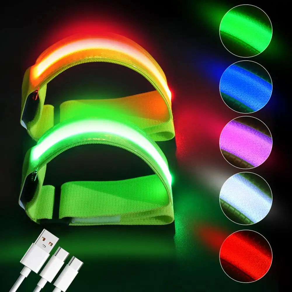 New LED Armband Light Up LED Armband for Running Walking at Night Reflective Arm Bands Multiple Colors