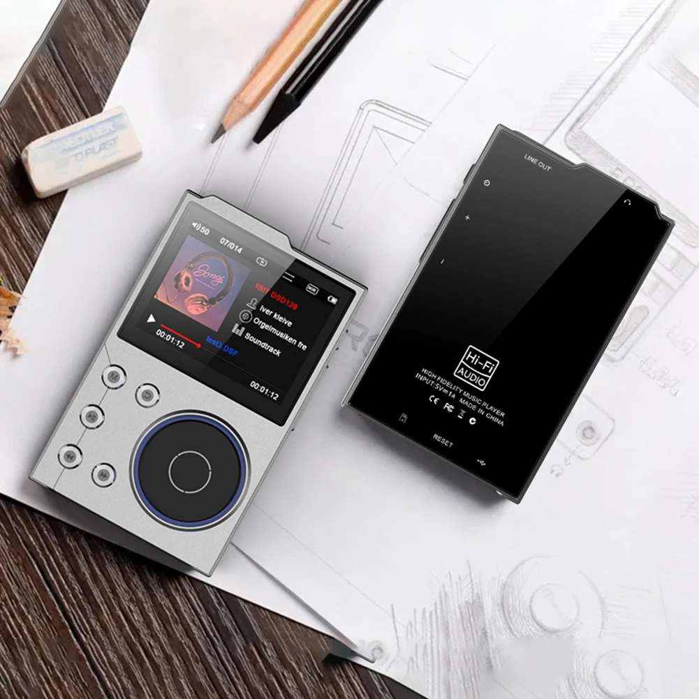 HiFi MP3 Player Lossless DSD Digital Audio Music Player Bluetooth-Compatible 5.3 Digital Music Player Portable Audio Player