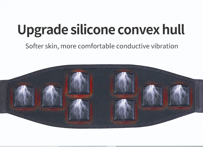 EMS Muskelstimulator Abs Trainer Bauchmuskeltoner Elektronische Toning Gürtel Fitness Massage Schlankheitsgerät USB Aufladen – Detail 2
