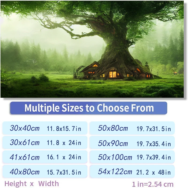 Forest Landscape Aquarium Vinyl Sticker Background Poster HD Rock Stone Self Adhesive Fish Tank Wallpaper 3d Background
