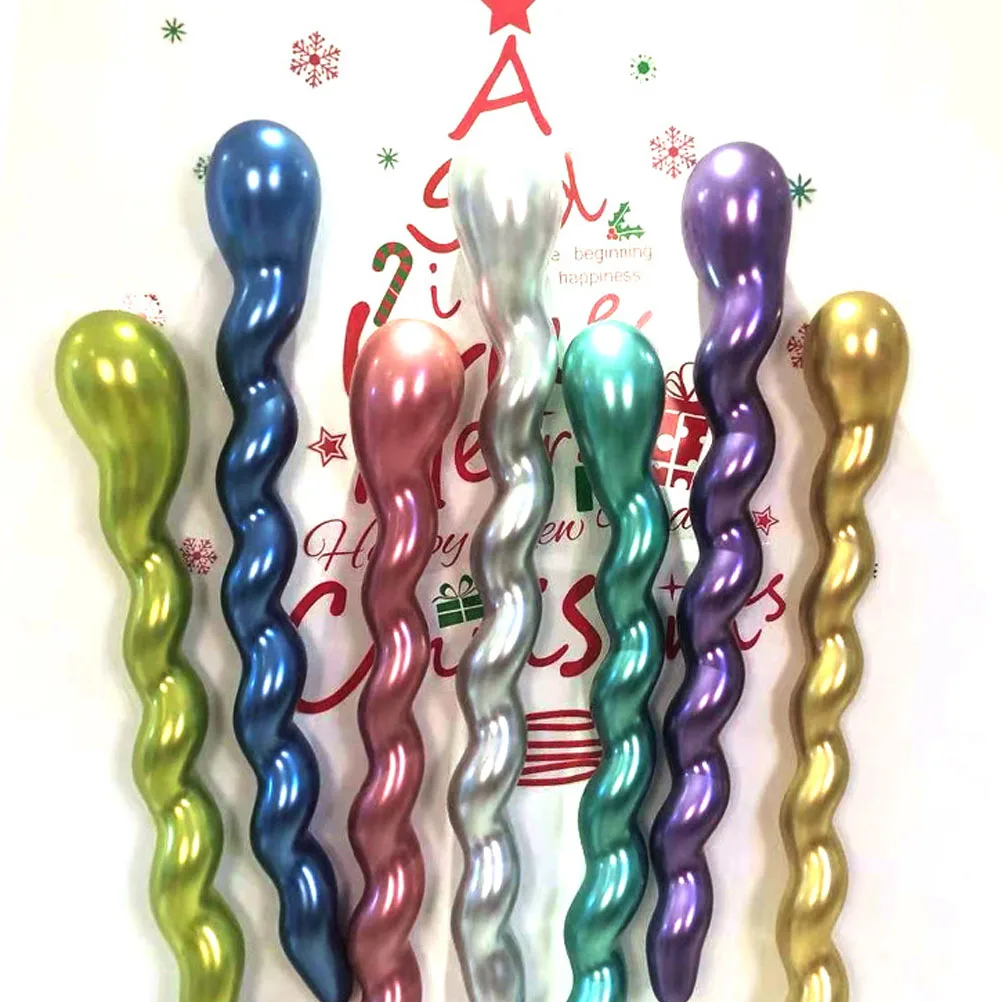 

50pcs Spiral Thick Long Lasting Latex Party Decoration Assorted Color Creative s Festival Event Supplies Birthday