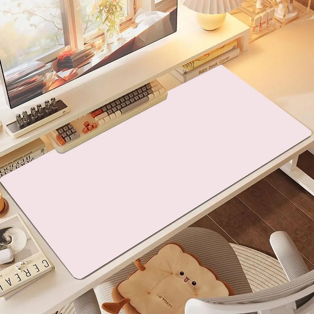 Minimal Plain Solid Color Large Size Playmat For Games Laptop Bedroom Learning Office Desktop Pad Non-Slip Rubber