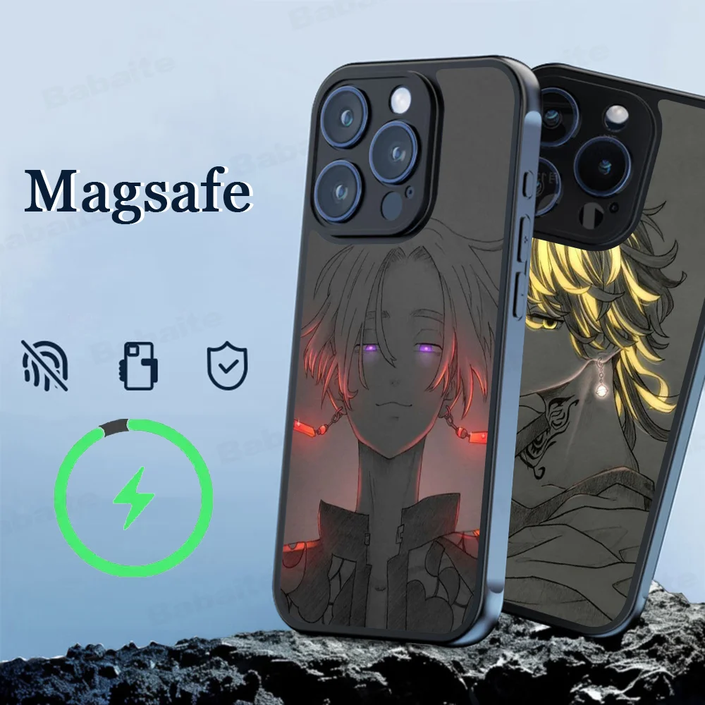 Tokyo Revengers Japan Anime Phone Case Magnetic Case For IPhone 16 14 13 12 11 15 Pro Max Plus For Magsafe Wireless Charge Cover