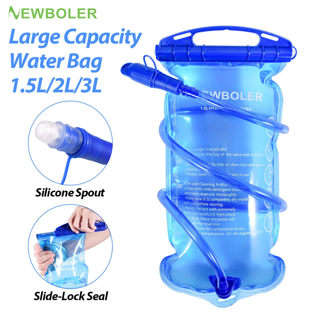 

NEWBOLER 1,5 л/2 л/3 л, большая емкость, бутылка для воды, пакет для гидратации, сумка для хранения воды, мягкая сумка для воды для занятий спортом на открытом воздухе