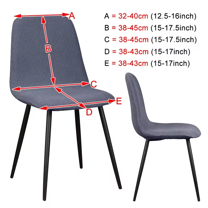 Modern Short Back Chair Covers Elastic Shell Chair Cover Small Size Stretch Office Seat Case For Banquet Living Room