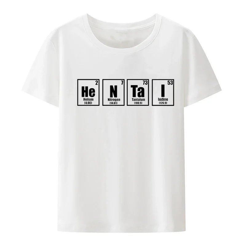 Funny T Shirt Periodic Table of The Elements He N Ta I Print Tops Men T Shirt Ropa Mujer Retro Casual Graphic Cotton T Shirts