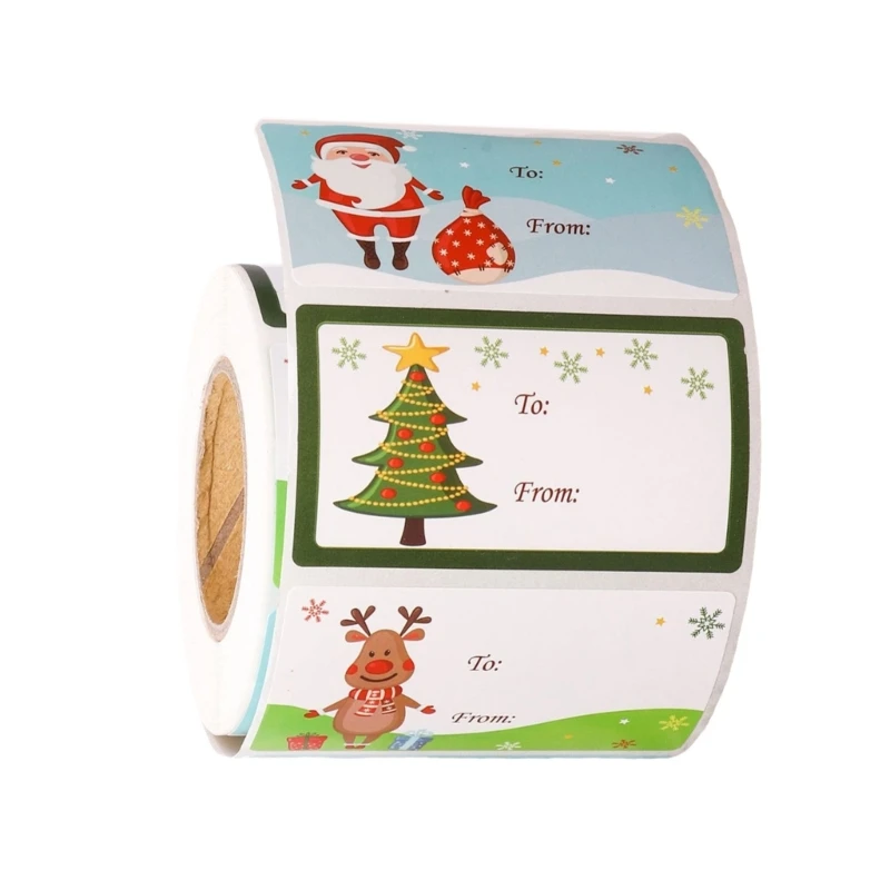 20CB Christmas Present Labels Sticker Christmas Tagged Sticker Blank Name Sticker