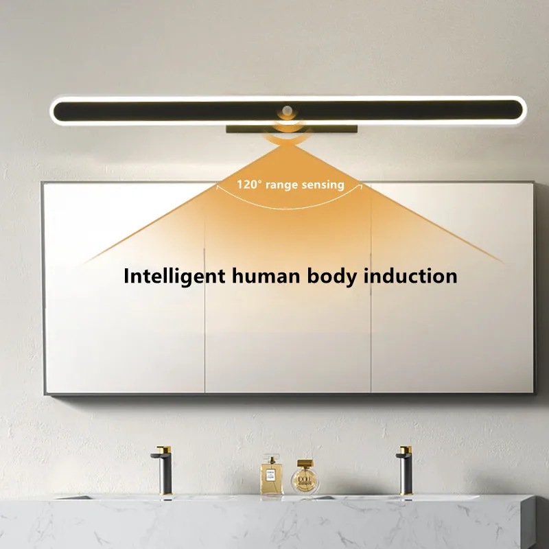 Mirror Front Light Bathroom Mirror Cabinet LED Wall Light Smart Sensor Washstand Bathroom Mirror Wall Light Fill Wall Lamp