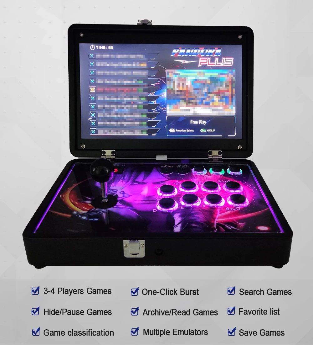 New 14-Inch Arcade Video Game Console  28645 in 1 Portable Folding Moonlight Treasure Box Pandora DX Box 720P HD 