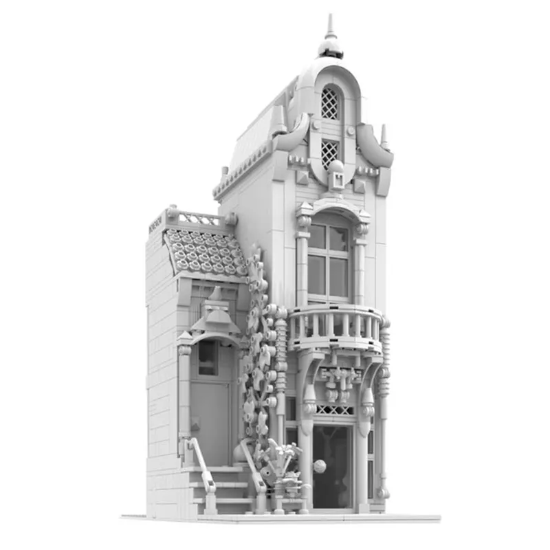 MOC- 103249   花屋のストリートビュー建築モデルレンガ組み立ておもちゃギフト大人のためのビルディングブロックバッグ 1172 個