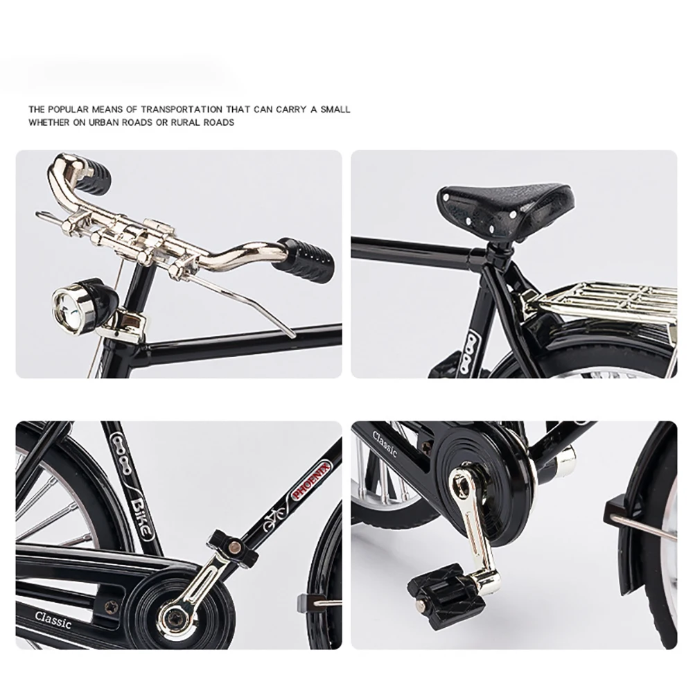 1:10 Bike Classic Bicycle Alloy Toy DIY Assembling Puzzle Gift for Children Model Collection Hobby