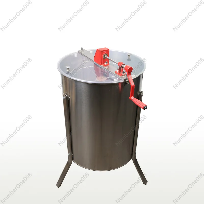 4 Frame 304 Stainless Steel Honey Extractor with Stand Beekeeping Equipment Honey Centrifuge Machine Manual Honey Extractor