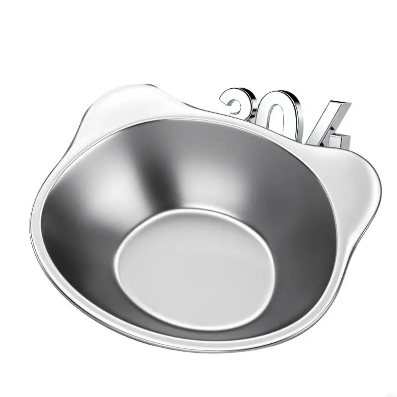 Elevated Cats Bowls Feeders Rustless Steel Bowl Stand with Weighted Base Feeding & Watering Pet Supply J0MC