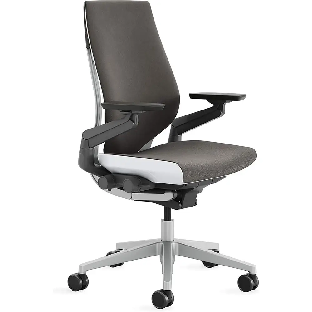 

Ergonomic Office Chair with Wheels for Carpet, Comfortable, Intuitive Adjustments, 360-Degree Swivel Arms, Graphite Gray Fabric