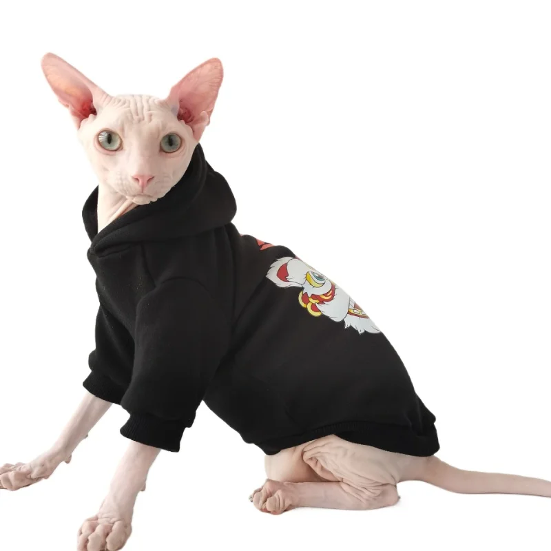 

Autumn and Winter Chinese Style Plush China-Chic Sweater Sphinx Hairless Cat German Clothes