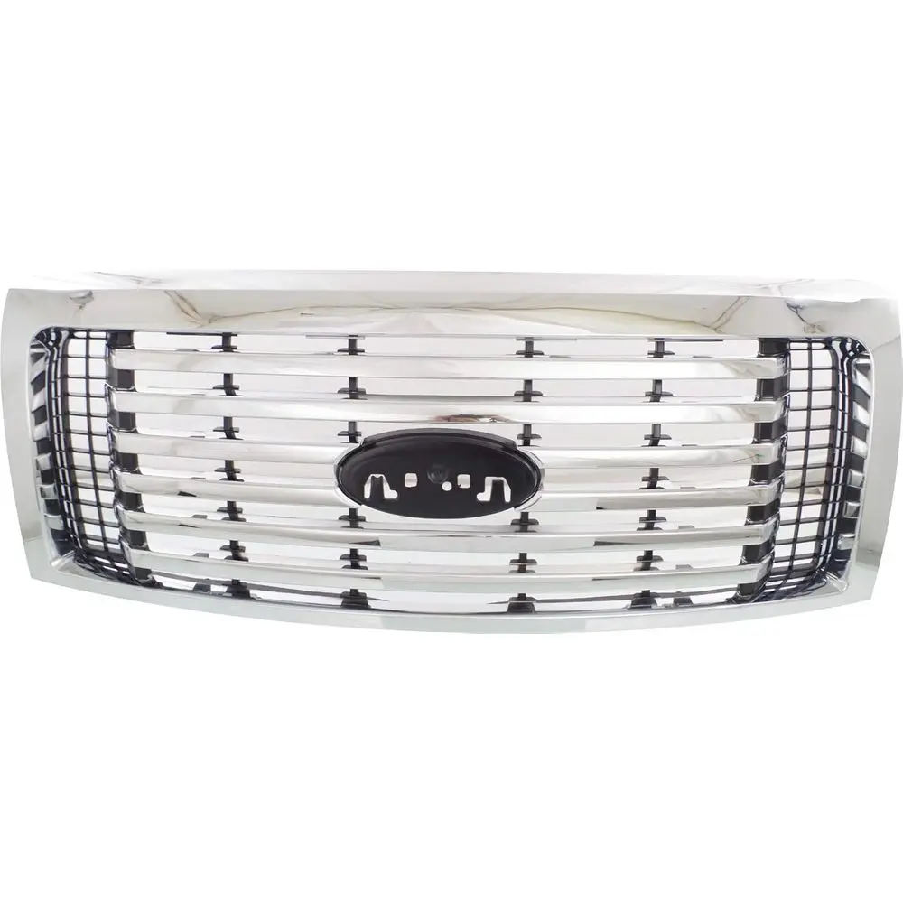 

Grille Assembly for Ford F-150 2010-2012 XLT with Chrome Package Chrome 6 Bar Grille Replaces# AL3Z8200C