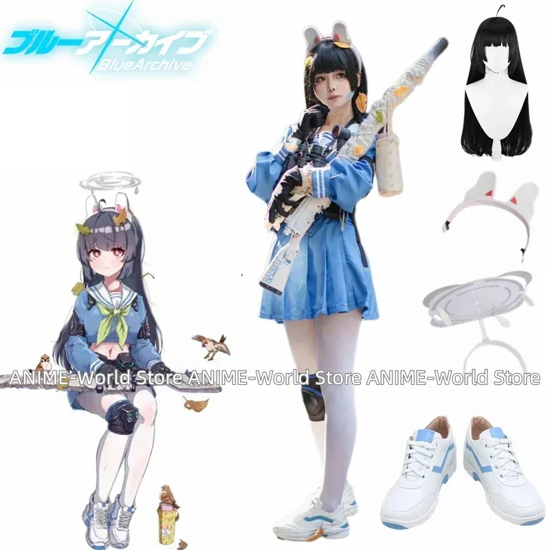 

Лили 123Game Blue Archive Kasumizawa Miyu Косплей Костюм Аниме Девушки Школьное Платье Рождество Хэллоуин Головные Уборы Парик Обувь Headwe
