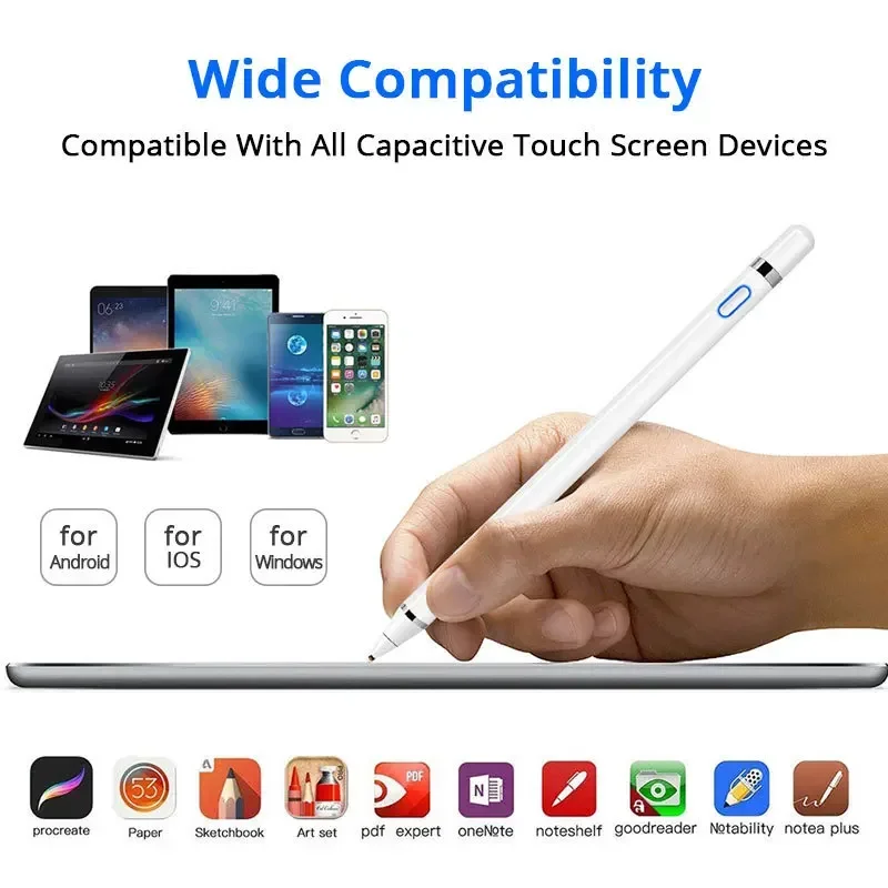 

Universal High precision Active Pen for Capacitive Touch Screen on Android, iOS, Windows 10 Tablet, Mobile phone and Laptops