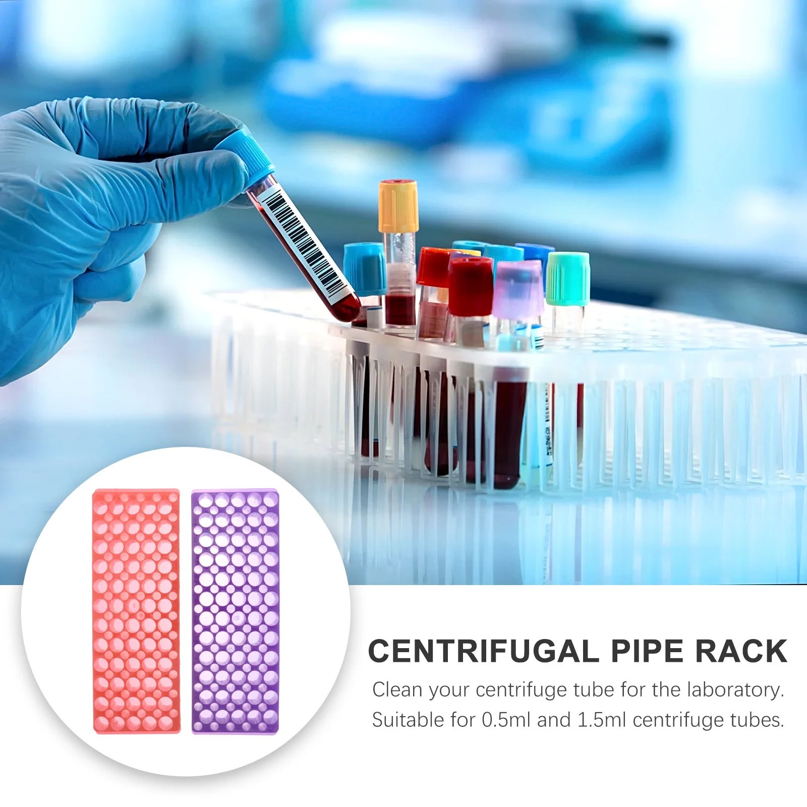 

2 PCS Tube Rack Racks Thick Holder School Laboratory Tools Material Microcentrifuge Test