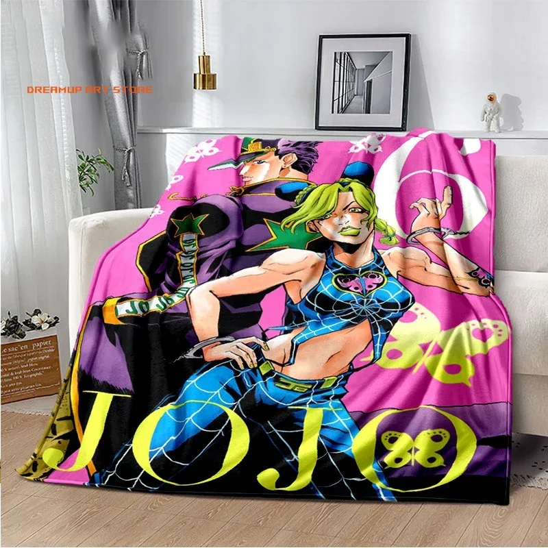 2026 Anime JoJo Bizarre Adventure Jolyne Soft Plush Blanket, Flannel Blanket Throw Blanket For Living Room Bedroom Bed Sofa Cove