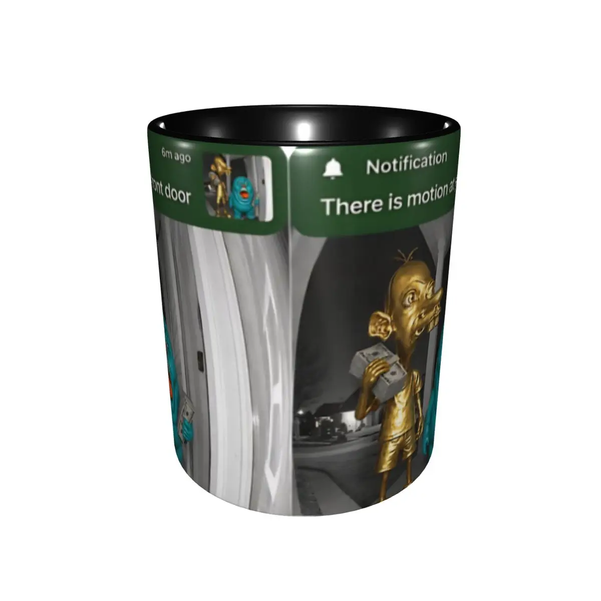 There Is Motion At Your Front Door Neegy Meme Coffee Mug Novelty Cup For Home