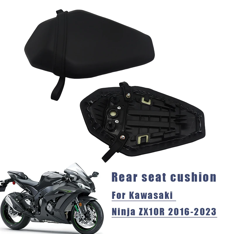 

For Kawasaki Ninja ZX10R ZX 10R ZX-10R 10R 2016-2023 Motorcycle Accessories Rear Passenger Solo Seat Cover Synthetic Leather