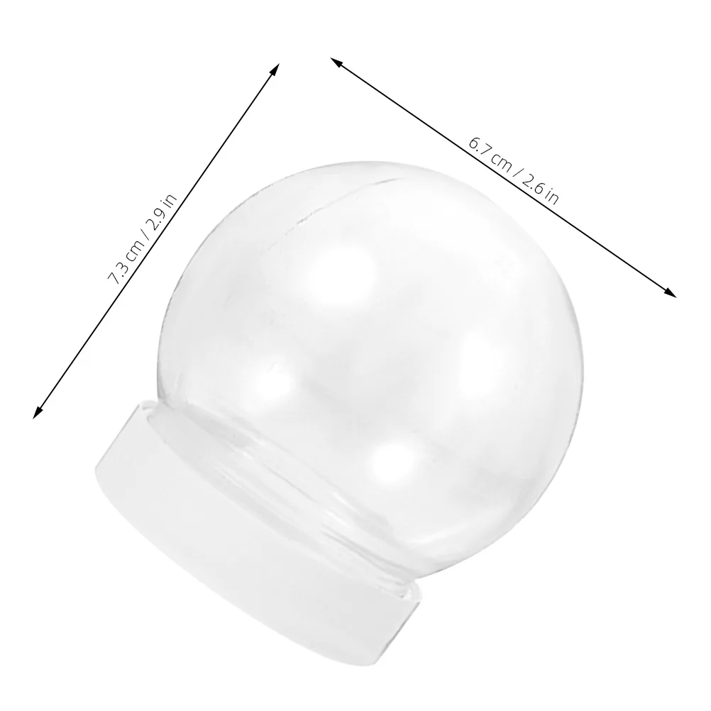 12Pcs Snow Globe Plastic Clear Globes DIY Xmas Christmas Crafts Supplies Empty Water Globes for Handmade Decoration