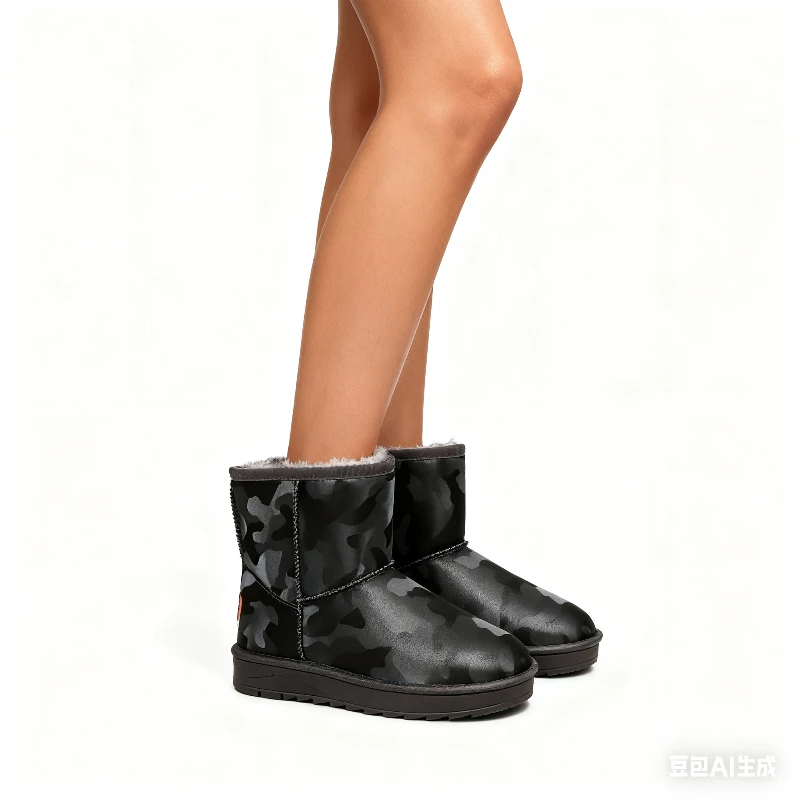 

2025 Padded Elegant with Low Heels Female Ankle Shoes Plus Warm Demi-season Protective Hot Work Plush Ladies Booties Snow Boots