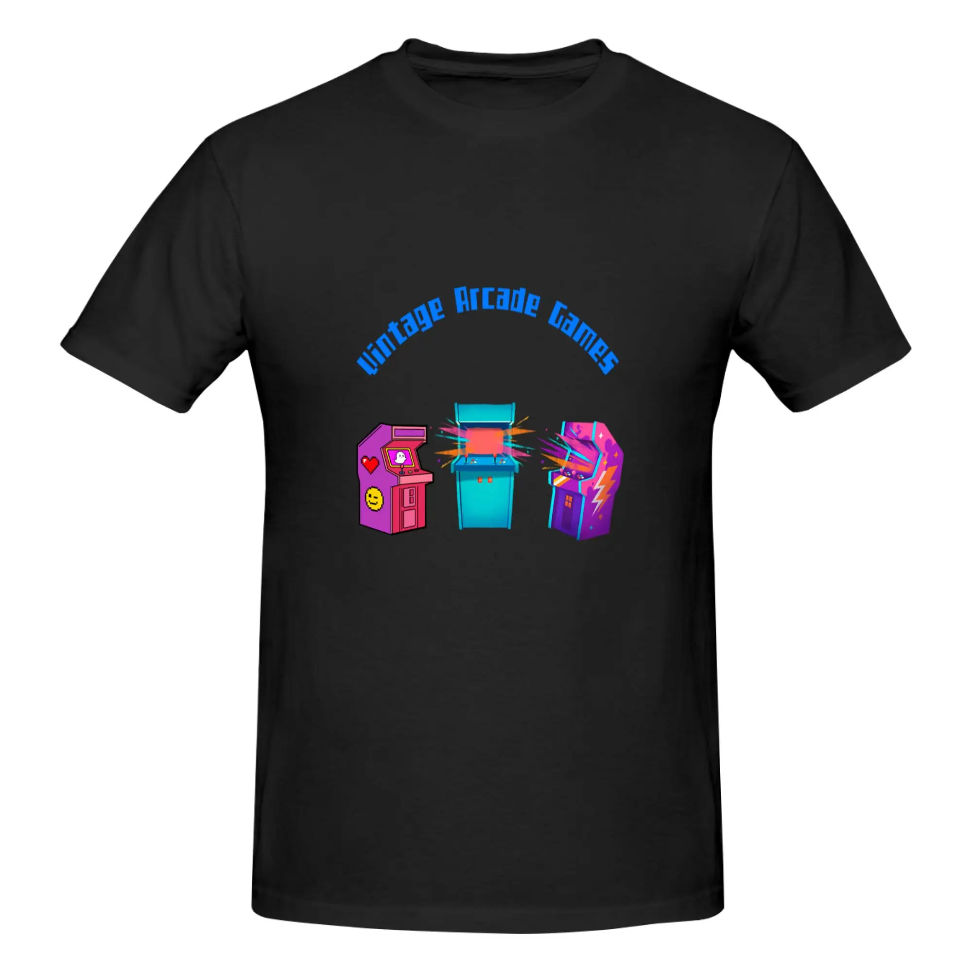 Funny Vintage Arcade Games  Men's Printed T-Shirt Unisex T shirtHip Hop