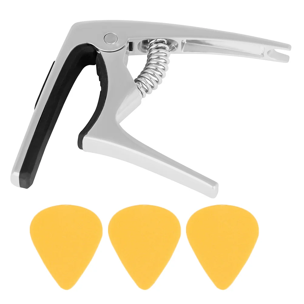 

Metal Guitar Capo Universal Neck Clip Durable Tuning Clamp Key Acoustic Electric Ukulele Set Guitar Capo