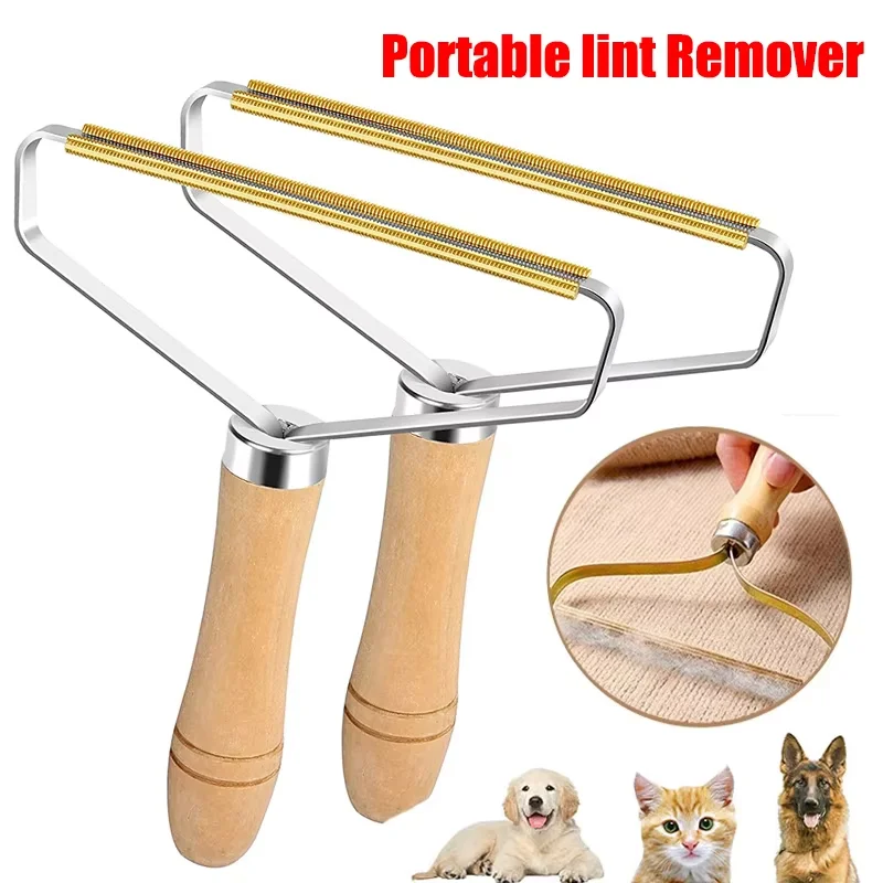 Removedor de Pelos Portátil, Escova Removedora de Fiapos para Animais de Estimação, Ferramenta Manual de Limpeza para Carpete, Lã e Roupas