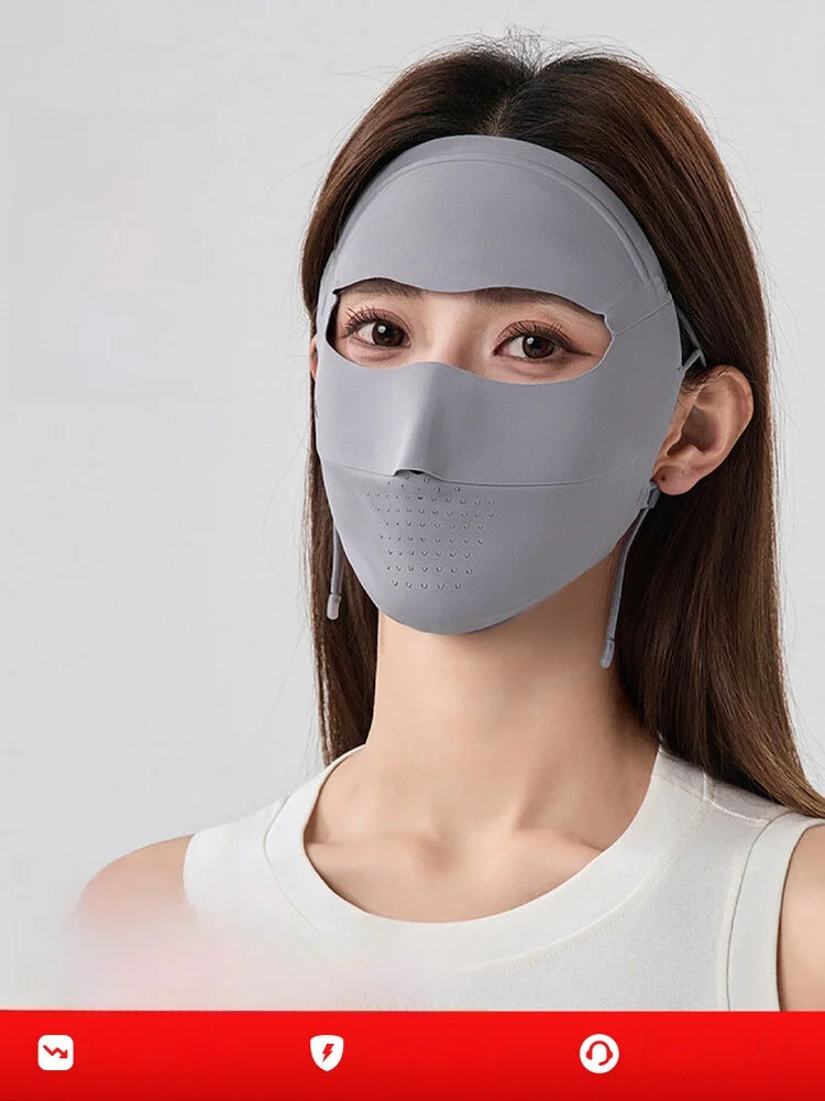 バナナリーフ-シームレス-uv-保護フェイスマスク女性用フルフェイスオートバイライディングマスク医療美容フェイスシールド夏の日焼け止め