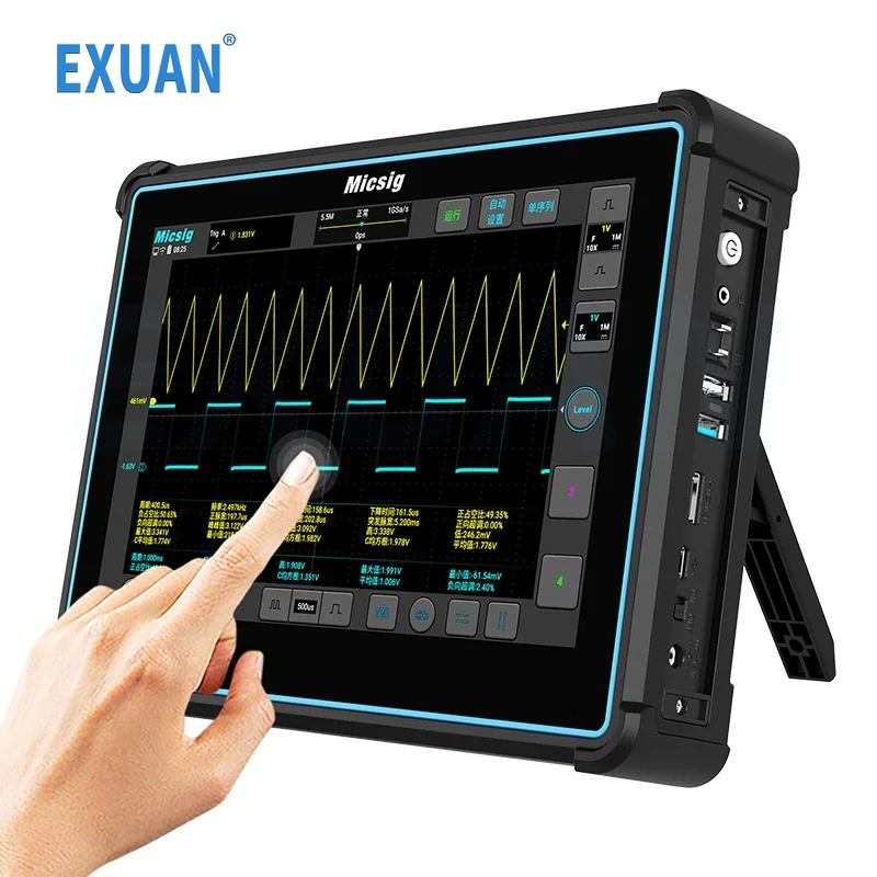 Micsig-TO2002 Osciloscópio de Uso Geral, Interface USB, Tablet Inteligente, Tela Sensível Ao Toque, 200MHz, Auto Handheld