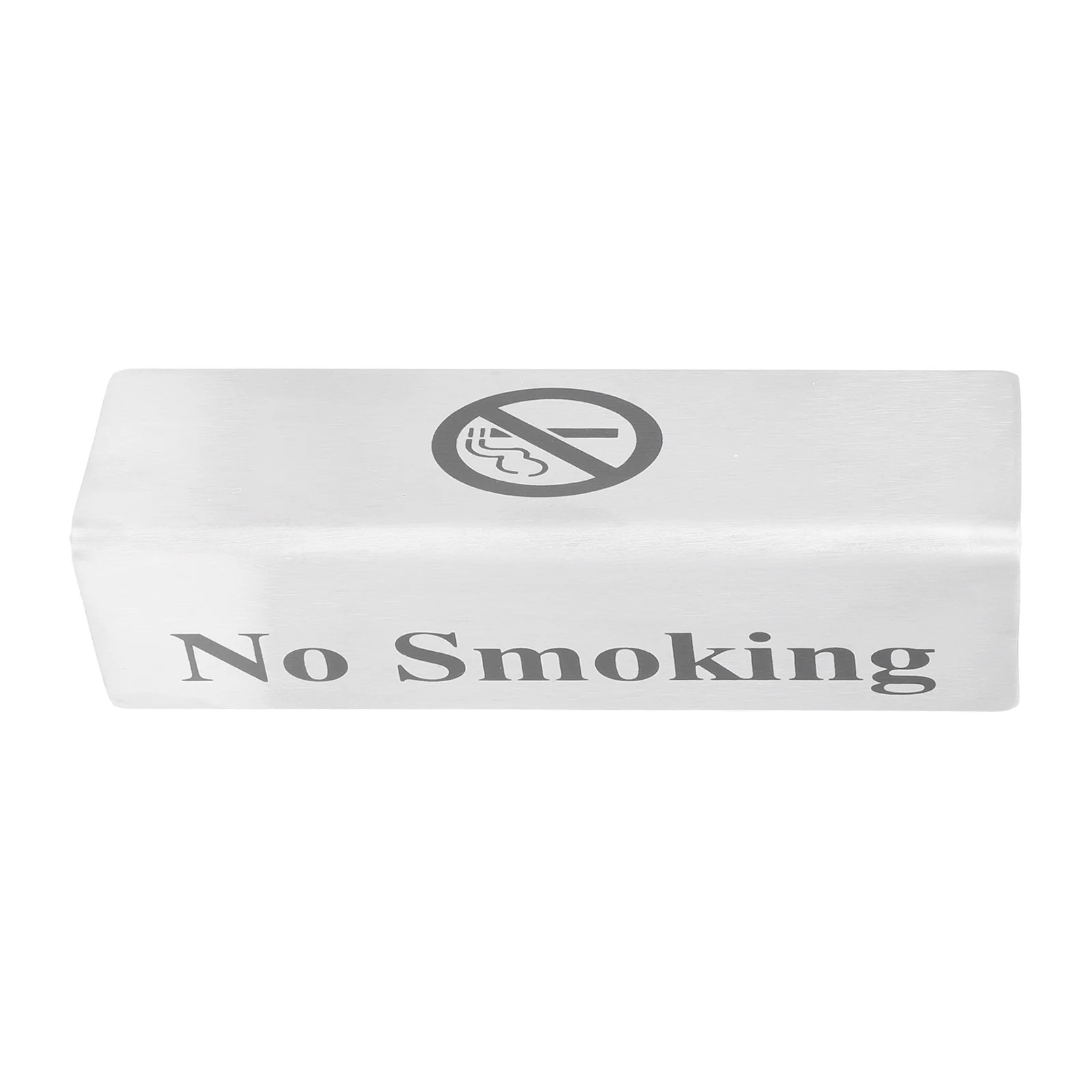 Stainless Steel No Smoking Table Sign Premium Non-Smoking Desk Indicator for Restaurant Hotel Office Party Wedding Use