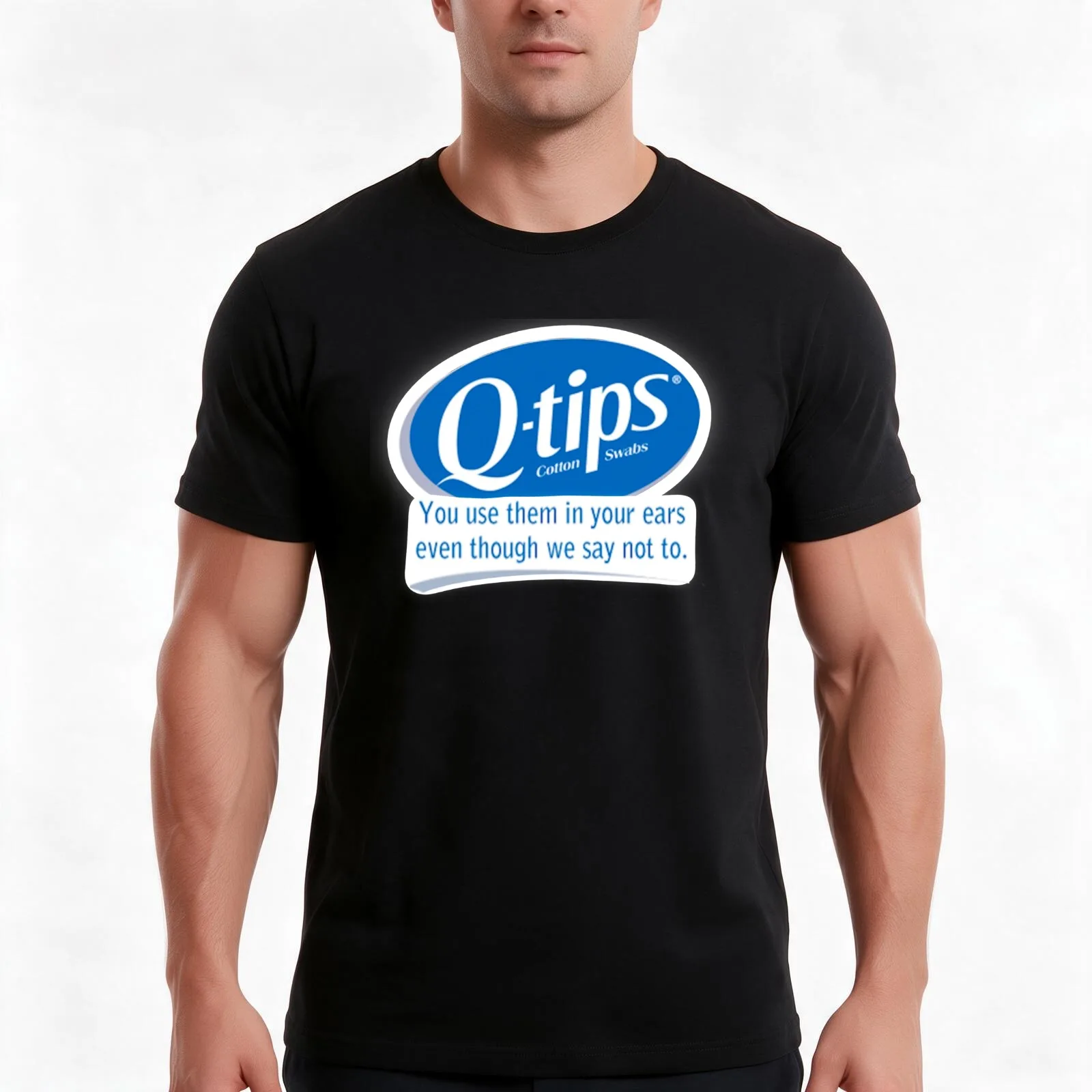 Q-tips T-Shirt, Vintage Retro Graphic Tee, Unisex Summer Casual Streetwear Top