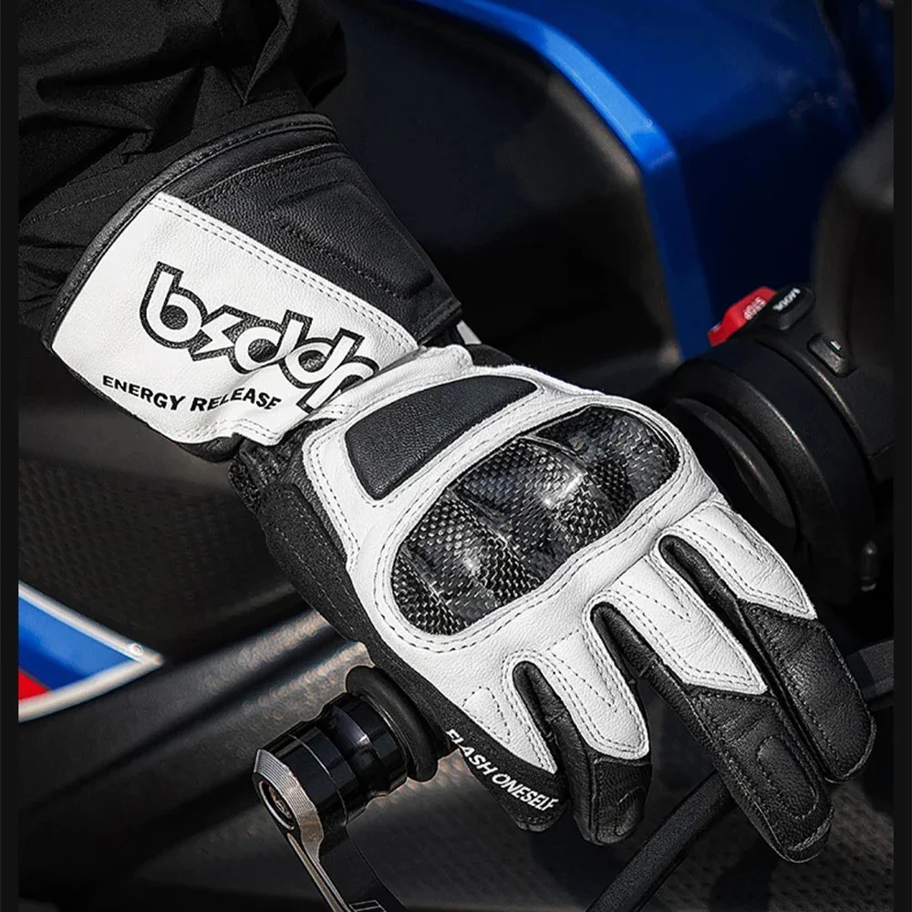 

BSSDP Motorcycle Racing Gloves Men Carbon Fiber Protective Motocross Gloves Breathable Motorbike Gloves Moto Riding Gloves M-XXL
