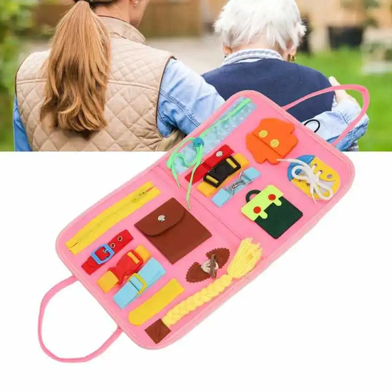 

Portable Elderly Patient Dementia Sensory Pad Fun Toy Alzheimer Fidget Blanket Pressure Anxiety ReliefKeep Calm Improve patience