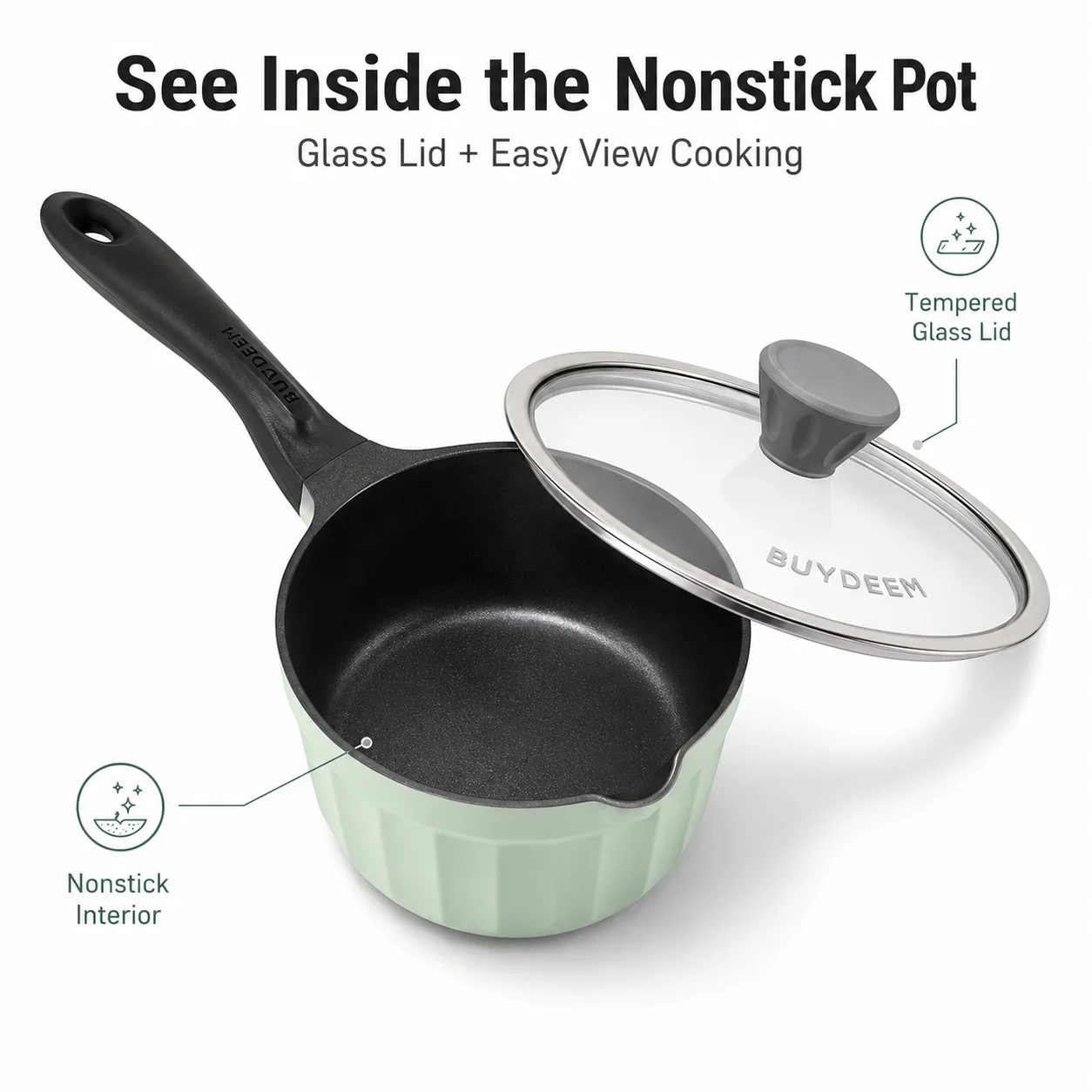 BUYDEEM CP141 2QT Nonstick Sau - Pour Pot Aluminum review and price