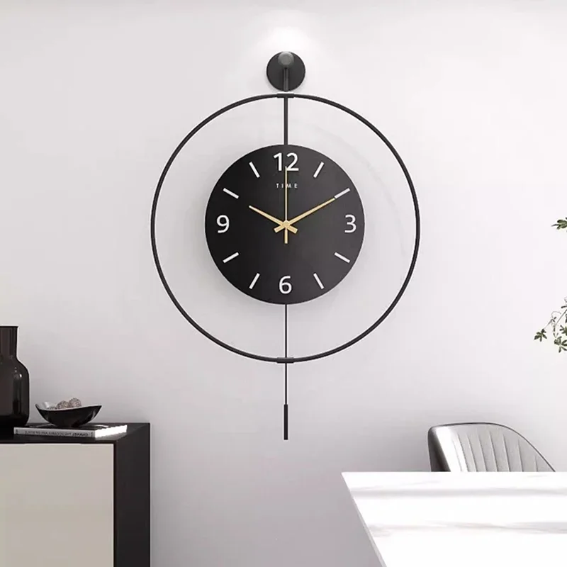 Reloj De pared Interior coreano, Mural artístico para restaurante, reloj De pared De moda nórdica De Metal Simple, reloj De pared moderno, decoración del hogar