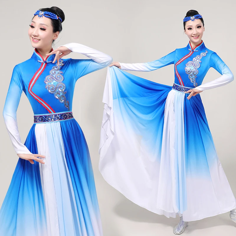 Women\'s Mongolian dance performance costume female adult performance costume new style square dance performance costume