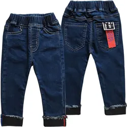 5134 12M-3Y  kids jeans baby boys jeans navy blue soft denim  elastic waist