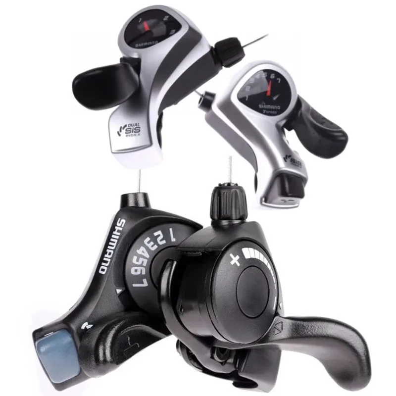 Alavanca de Câmbio Shimano Tourney SIS SL TX30 TX50 para Bicicleta 3x6v 3x7v 3v Esquerda 6v Direita 7v 18 21 Velocidades Par de Trocadores de Marcha com Cabo