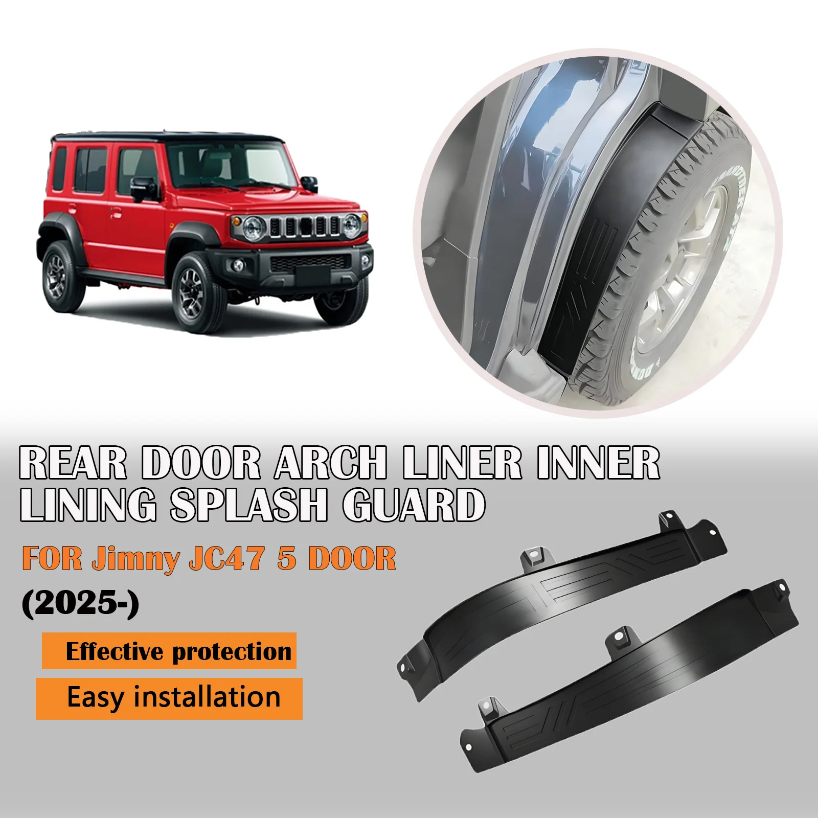 

Для Jimny JC74 2025-автомобильное крыло, 5 дверей Jimny JC74, крыло заднего двери, подкладка колесной арки, внутренняя подкладка, брызговик