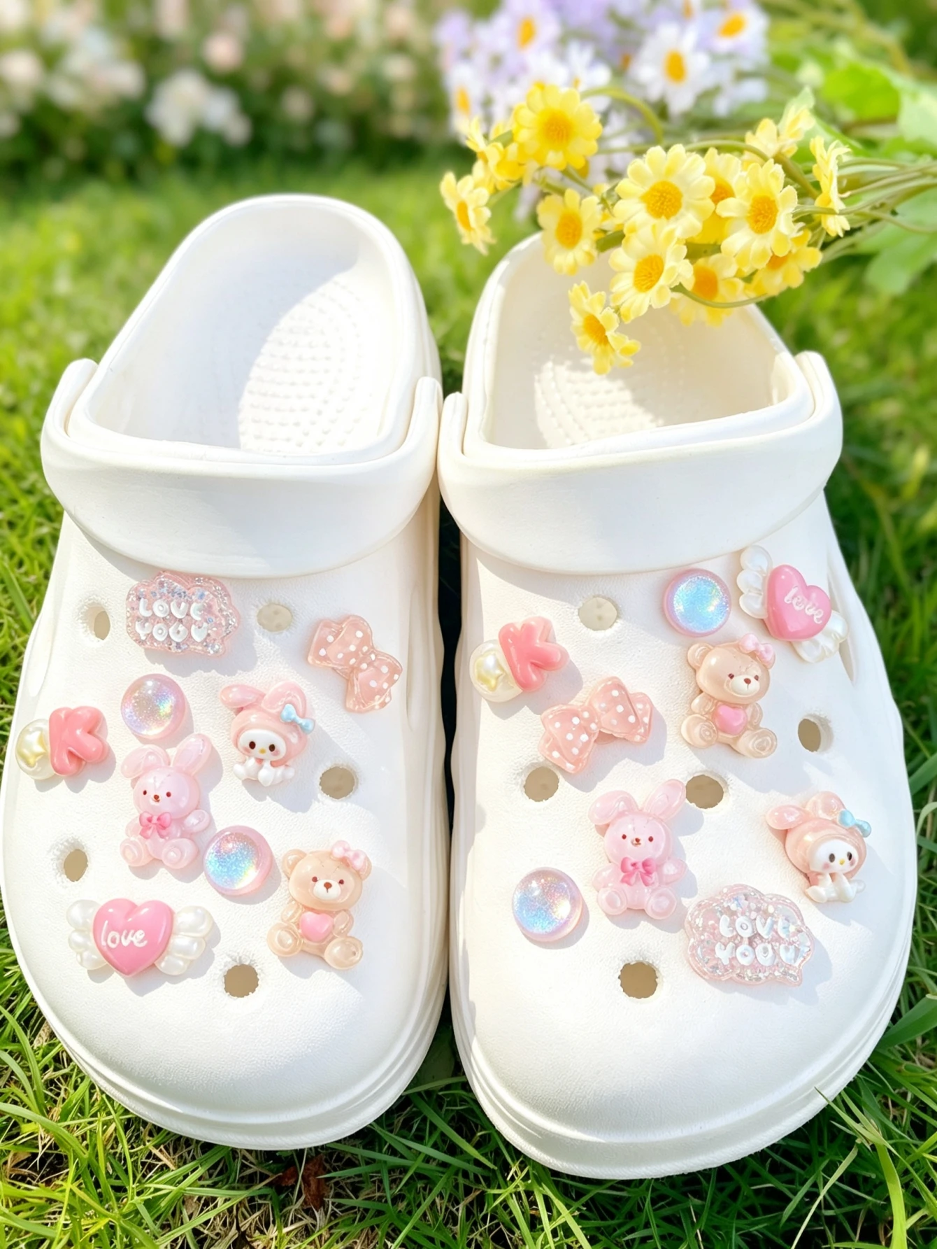 18-piece shoe decoration DIY casual shoe decoration - An interesting and versatile way to personalize your footwear