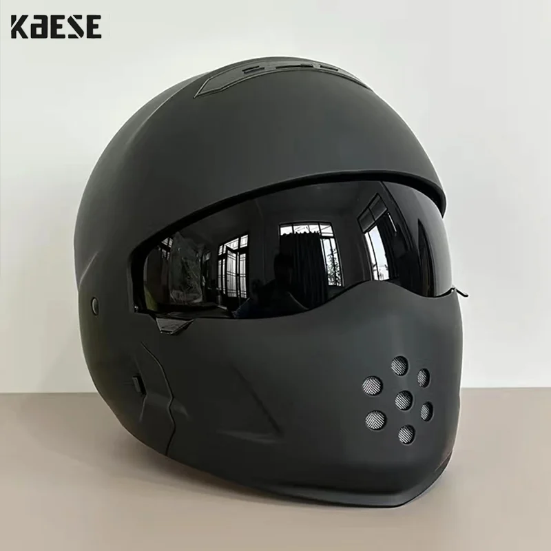 

Unisex Full Face Helmet Scorpion Combination Motorcycle Helmets Built-in Lens Adult Size ABS Shell Four Seasons DOT Approved