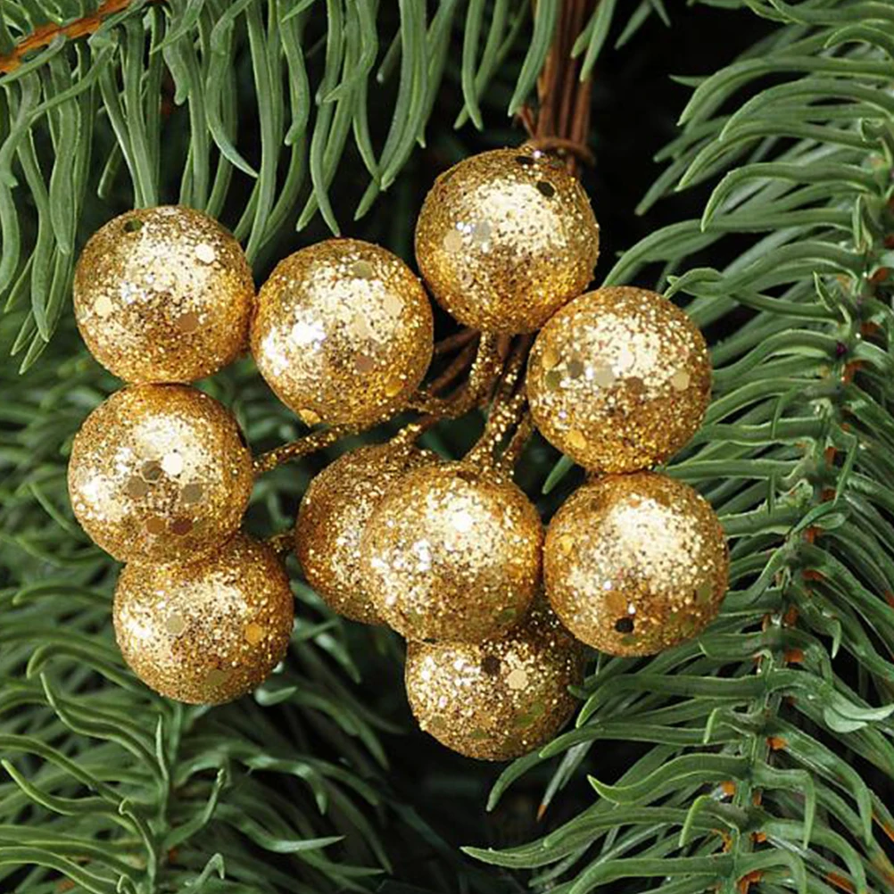 

10pcs 2Cm Shiny Realistic Artificial Christmas Berries Xmas Decorations For Home Wedding Party Store Display Fake Cherries