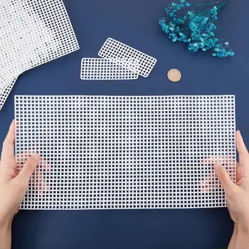 10 ks 2 velikosti plastových síťovaných plátěných tašek, plastových akrylových přízí, tvoření, pletení a háčkování, potřeby na výrobu kabelek 10 nejlepší prodej pletací příze artknock - №2